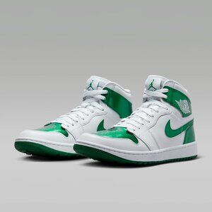 BRAND NEW! Air Jordan High G Men's Golf Shoes metallic green M 11.5 / W 13 !